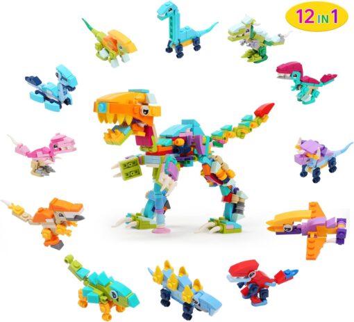 12 Pack Dinosaur Building Blocks Sets - Image 7