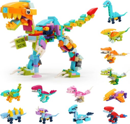 12 Pack Dinosaur Building Blocks Sets - Image 5