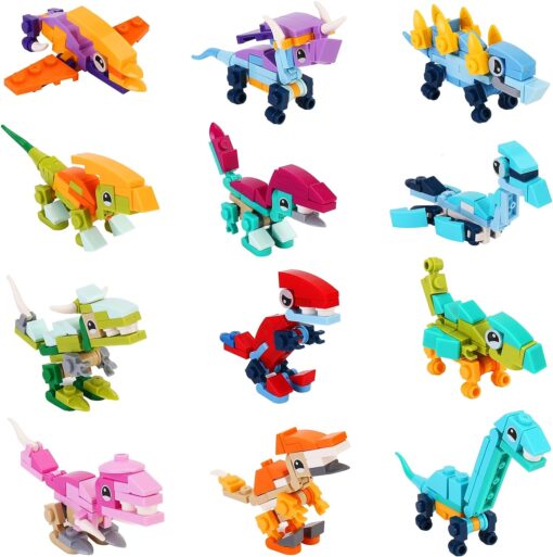 12 Pack Dinosaur Building Blocks Sets - Image 9