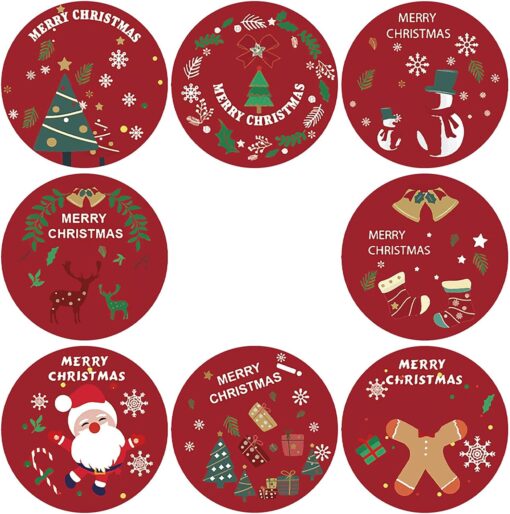 Merry Christmas Labels Stickers Rolls - Image 6