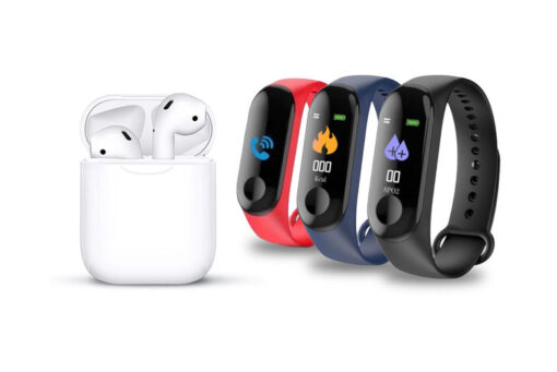 iOS Compatible Wireless Earbuds & Fitness Smart Watch