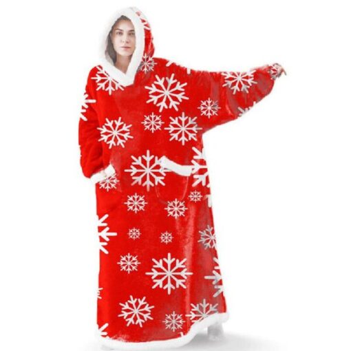 Novelty Christmas Energy Saver Hoodie Blanket - Image 8