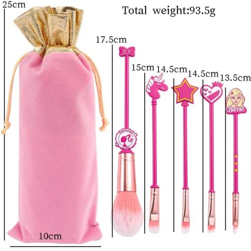 Barbie Inspired Make Up Brush Set - Image 4