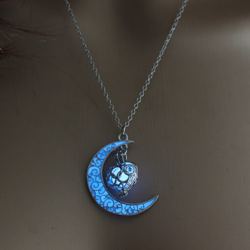 Fluorescent Moon Love Heart Pendant - Image 8