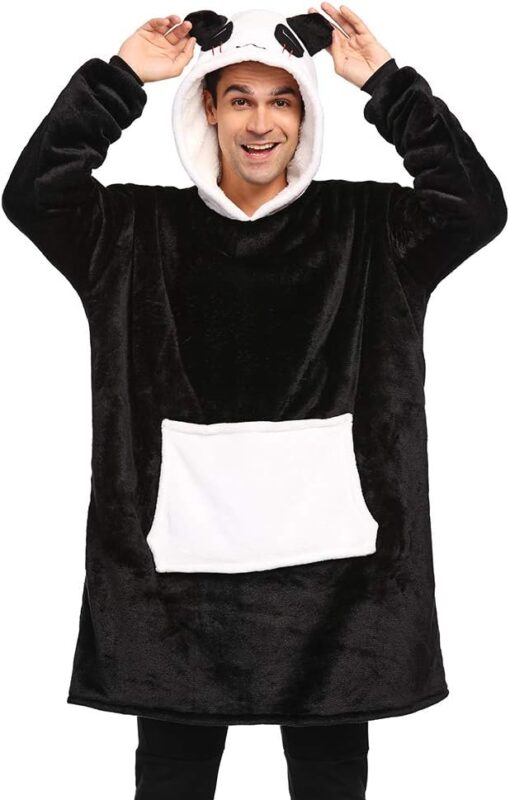 Wearable Oversized Sherpa Blanket Sweatshirt - Image 2