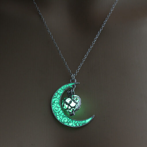 Fluorescent Moon Love Heart Pendant - Image 7