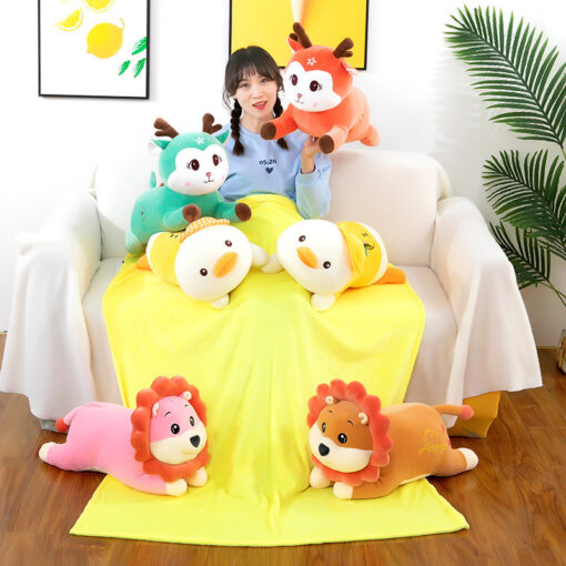 Adorable Plush Pillow Blanket - Image 8