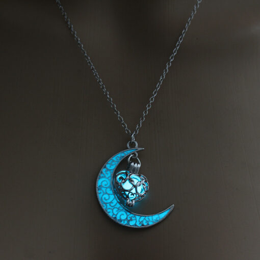 Fluorescent Moon Love Heart Pendant - Image 6