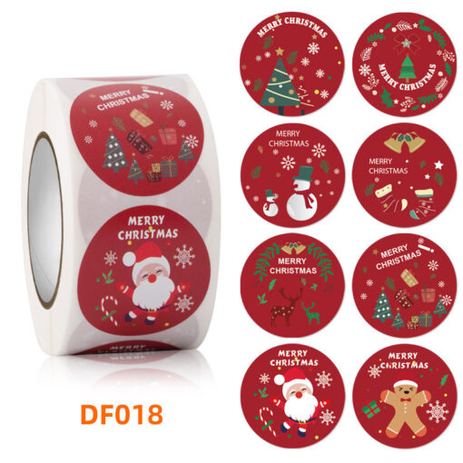 Merry Christmas Labels Stickers Rolls - Image 9