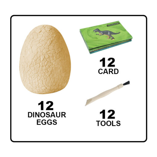 12 pcs Dinosaur Egg Fossil Digging Set - Image 6