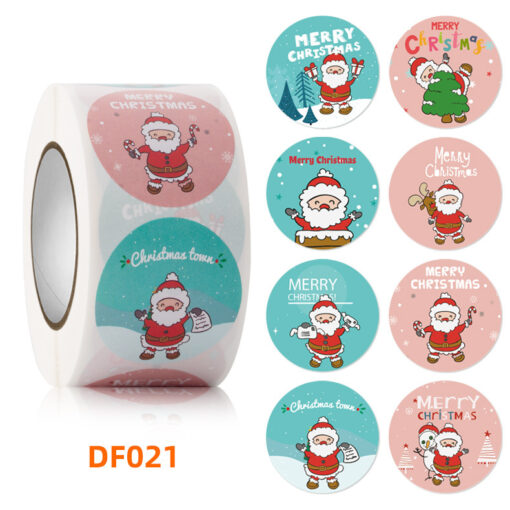 Merry Christmas Labels Stickers Rolls - Image 10