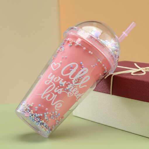 Unicorn Water Tumbler with Straw - Image 13