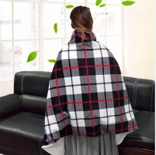 Women Plaid Blanket Scarf - Image 17