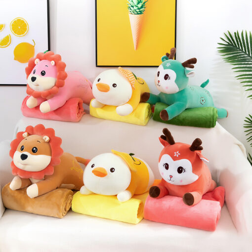 Adorable Plush Pillow Blanket - Image 3