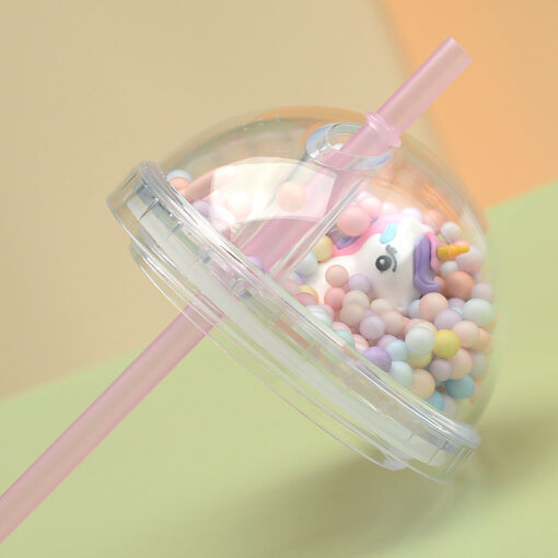 Unicorn Water Tumbler with Straw - Image 23