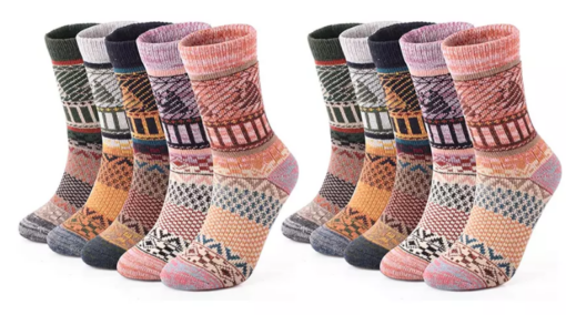 5 or 10 Pairs of Women's Thermal Wool Blend Warm Socks - Image 2