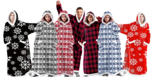 Novelty Christmas Energy Saver Hoodie Blanket - Image 13