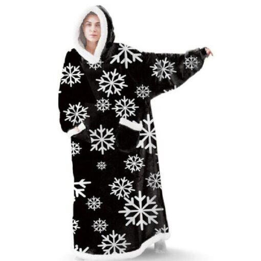 Novelty Christmas Energy Saver Hoodie Blanket - Image 19