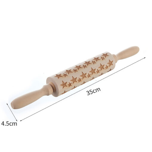 Embossed Engraved Wooden Rolling Pin - Image 7