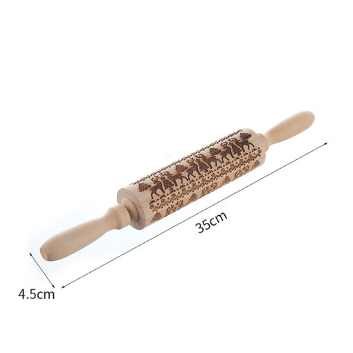 Embossed Engraved Wooden Rolling Pin - Image 9