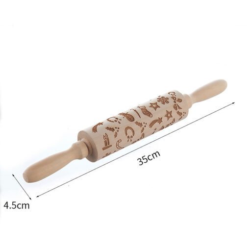 Embossed Engraved Wooden Rolling Pin - Image 12