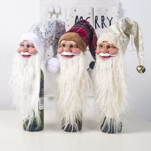 Santa Claus Face Bottle Cover Ornaments - Image 3