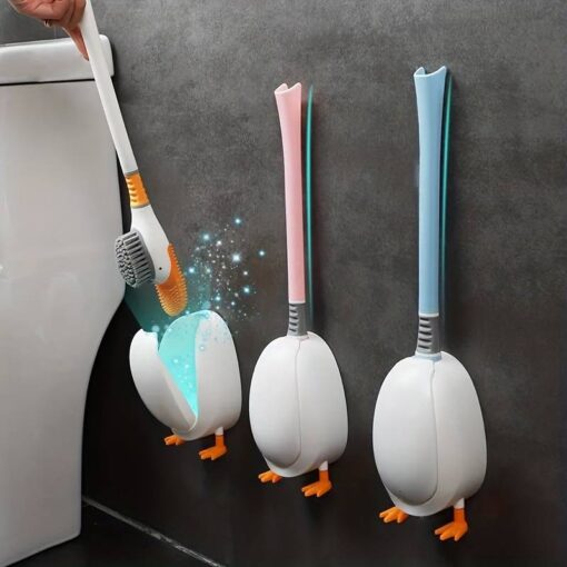 Duck Shape Toilet Brush With Holder - Image 2