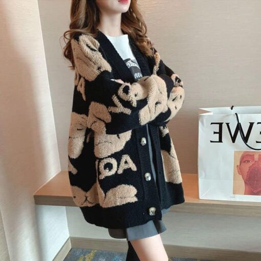 Women Casual Knit Cardigan - Image 2