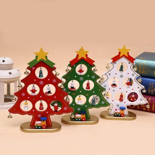 Wooden Christmas Tree with Mini Drop Ornaments - Image 5