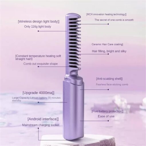 Rechargeable Mini Hair Straightener - Image 3