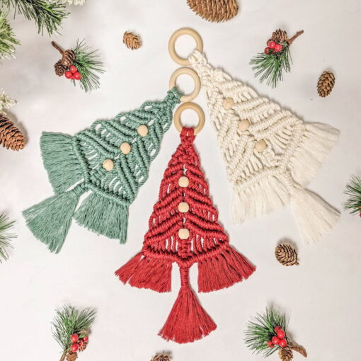 Christmas Tree Macrame DIY Kit - Image 2