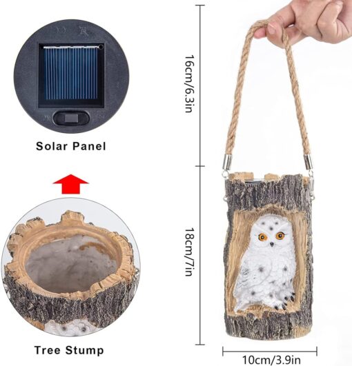 Solar Stump Owl Lamp - Image 8