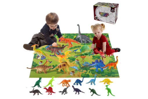 Dinosaur Toy Set With Mat