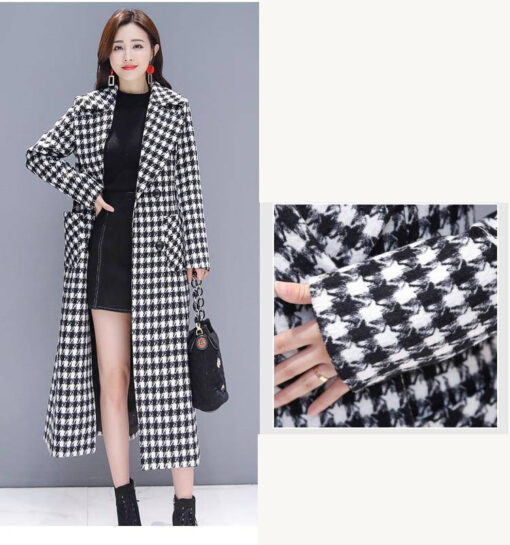 Houndstooth Trench Coat - Image 7