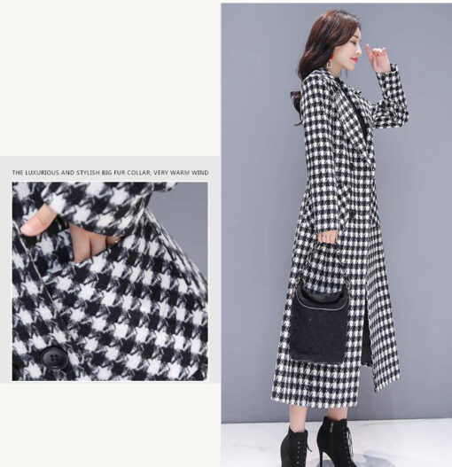 Houndstooth Trench Coat - Image 5