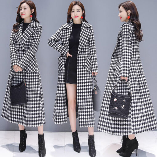 Houndstooth Trench Coat