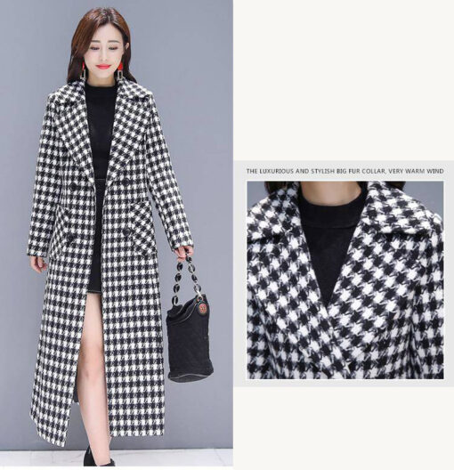 Houndstooth Trench Coat - Image 8