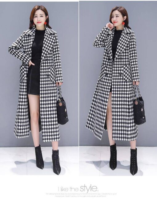 Houndstooth Trench Coat - Image 9