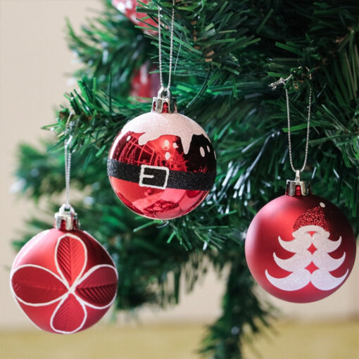 9PCS Christmas Ball Pendant 6CM Christmas Decorations - Image 6