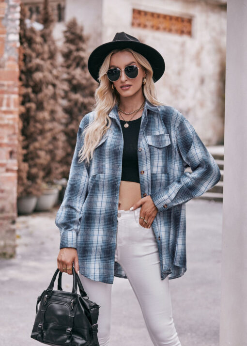 Casual Plaid Long Sleeve Shirts - Image 2