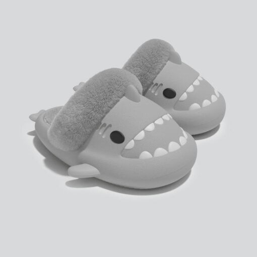 Winter Plush Shark Slides - Image 13