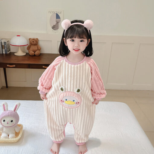 Kid Coral Fleece Jumpsuit - Image 4