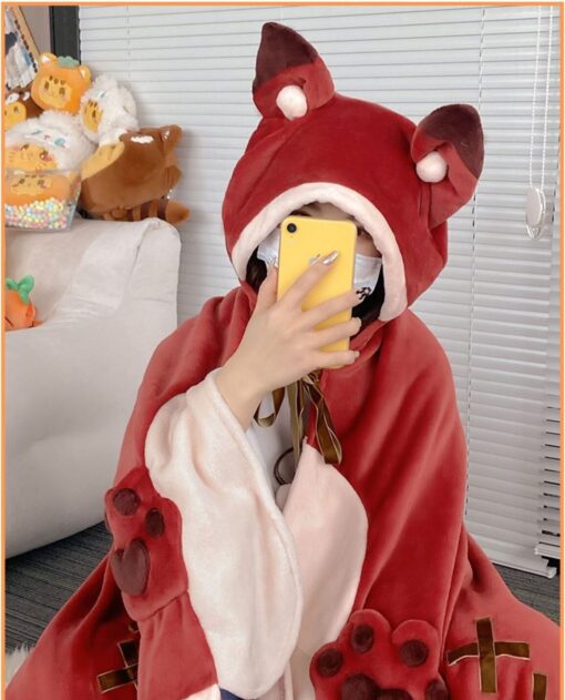 Super Soft Cozy Animal Hooded Shawl - Image 13