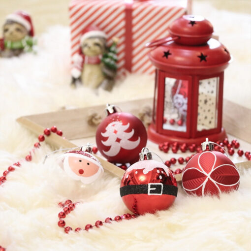 9PCS Christmas Ball Pendant 6CM Christmas Decorations - Image 7