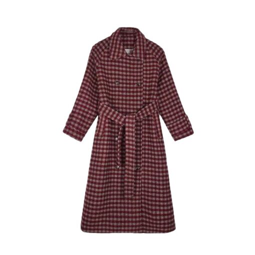 Plaid Women Winter Coat - Image 12