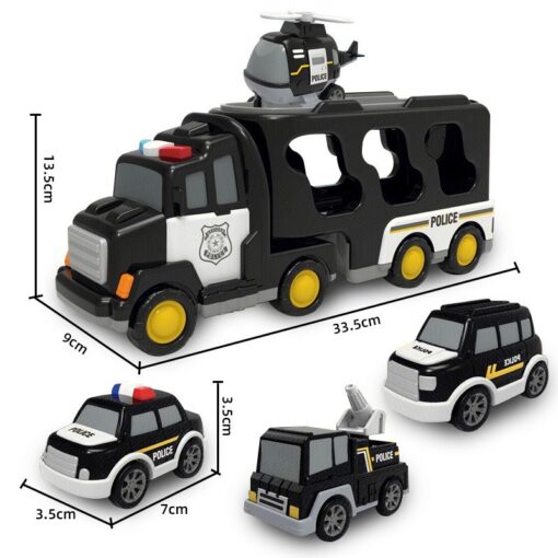 5 in 1 Police Truck Toys Set - Image 7