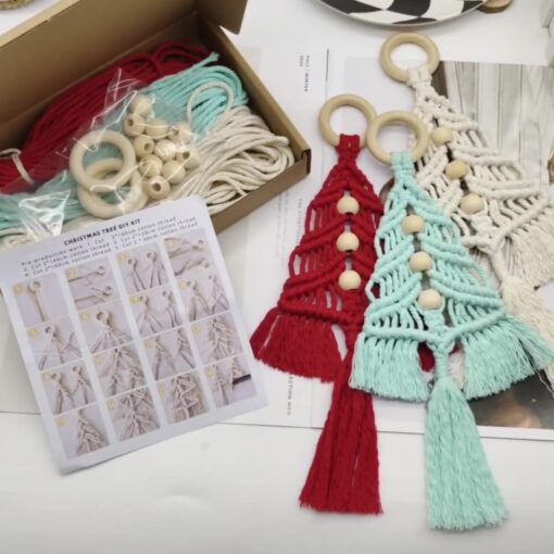 Christmas Tree Macrame DIY Kit - Image 6