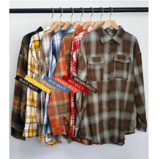 Casual Plaid Long Sleeve Shirts - Image 16