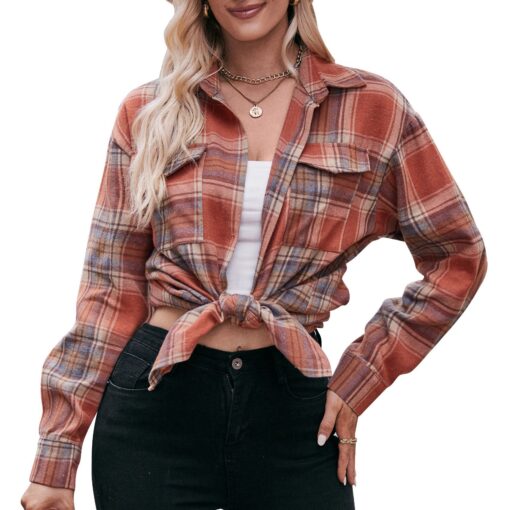 Casual Plaid Long Sleeve Shirts - Image 22