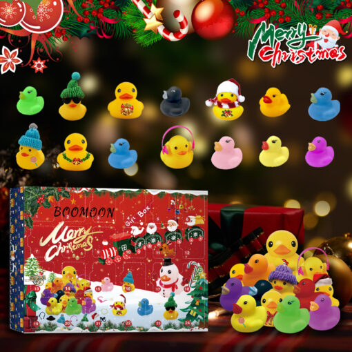 24pcs Advent Calendar Small Yellow Duck